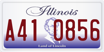 IL license plate A410856