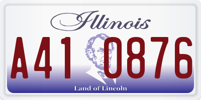 IL license plate A410876