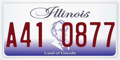IL license plate A410877