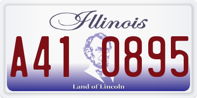 IL license plate A410895