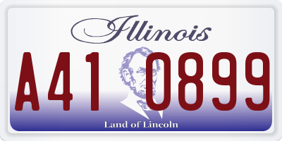 IL license plate A410899
