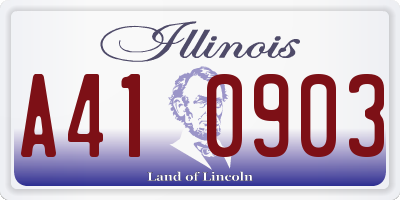 IL license plate A410903