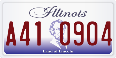 IL license plate A410904
