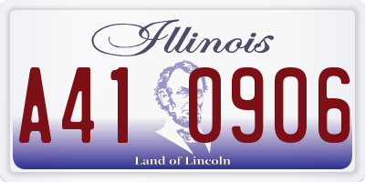 IL license plate A410906