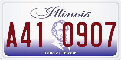 IL license plate A410907