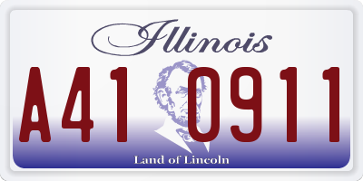 IL license plate A410911
