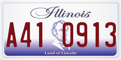 IL license plate A410913