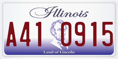 IL license plate A410915