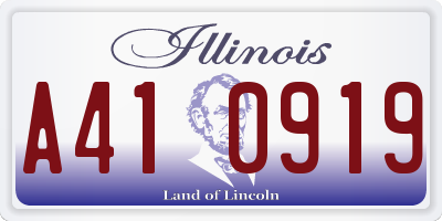 IL license plate A410919