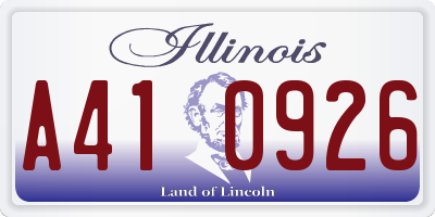 IL license plate A410926