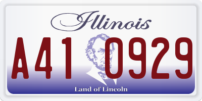 IL license plate A410929