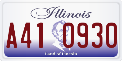 IL license plate A410930