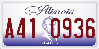 IL license plate A410936