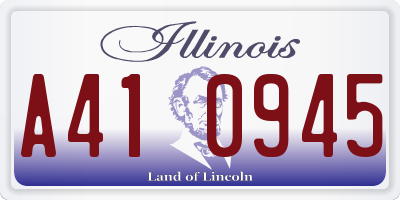IL license plate A410945