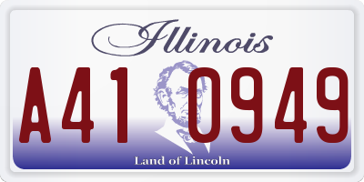 IL license plate A410949