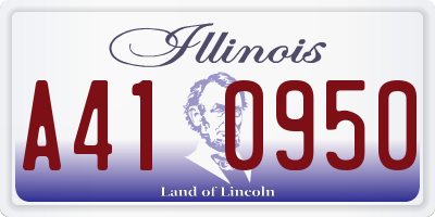IL license plate A410950