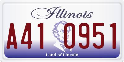 IL license plate A410951