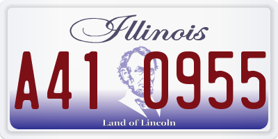 IL license plate A410955