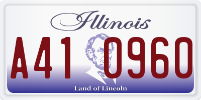 IL license plate A410960