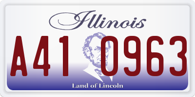 IL license plate A410963