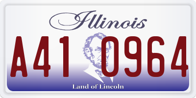 IL license plate A410964