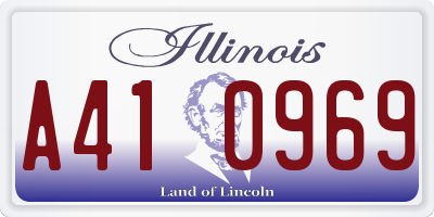 IL license plate A410969