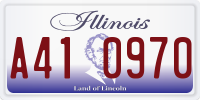 IL license plate A410970