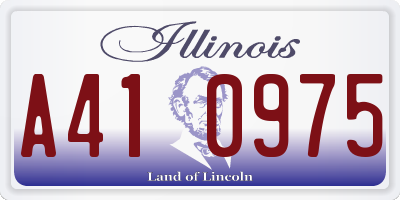 IL license plate A410975