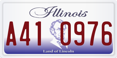 IL license plate A410976