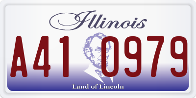IL license plate A410979