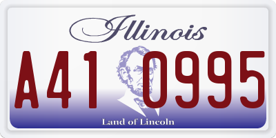 IL license plate A410995