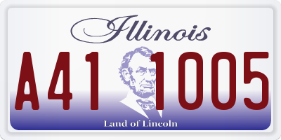 IL license plate A411005