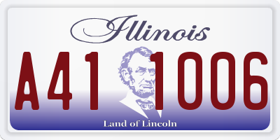 IL license plate A411006