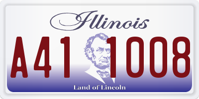 IL license plate A411008