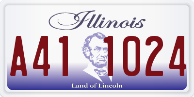 IL license plate A411024