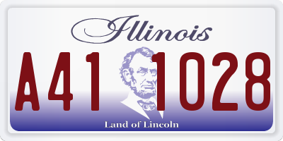 IL license plate A411028