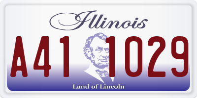 IL license plate A411029
