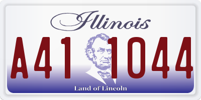 IL license plate A411044