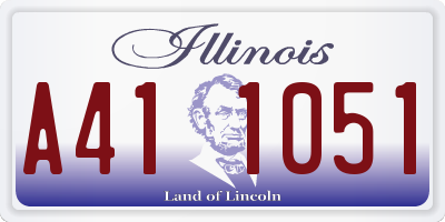 IL license plate A411051
