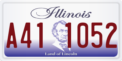 IL license plate A411052