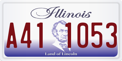 IL license plate A411053