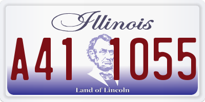 IL license plate A411055