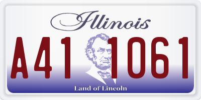 IL license plate A411061