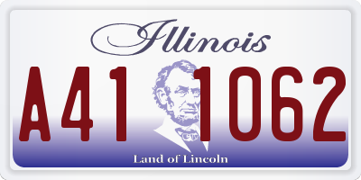 IL license plate A411062