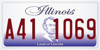 IL license plate A411069