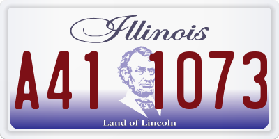 IL license plate A411073