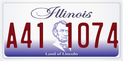 IL license plate A411074