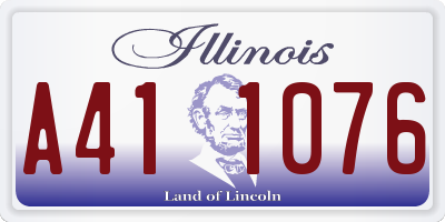 IL license plate A411076