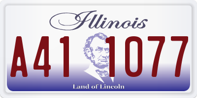 IL license plate A411077
