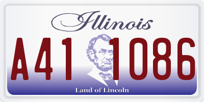 IL license plate A411086